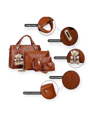 Bolsa crossbody Genérica de cuero para mujer