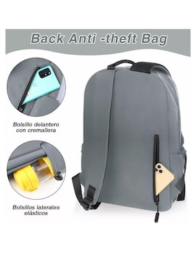 Mochila con portalaptop Universal Genérica impermeable unisex