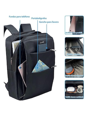 Mochila con portalaptop Genérica impermeable unisex