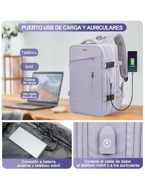 Mochila casual Genérica impermeable unisex