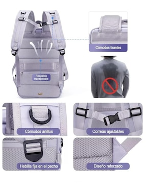 Mochila casual Genérica impermeable unisex