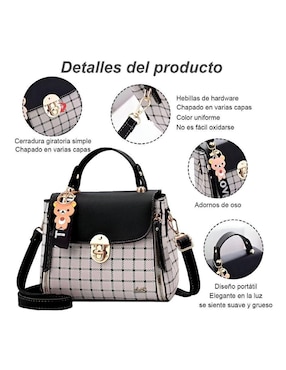 Bolsa crossbody Genérica de cuero para mujer