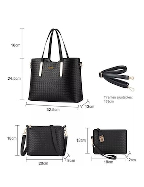 Bolsa tote Genérica de cuero para mujer