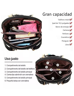 Mochila casual Genérica impermeable unisex