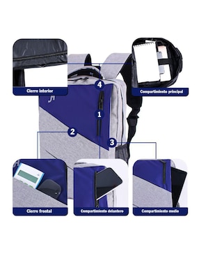 Mochila casual Hokins Finch impermeable unisex