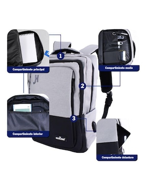 Mochila casual Hokins impermeable unisex