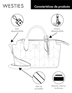 Bolsa satchel Westies para mujer