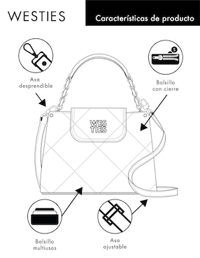 Bolsa satchel Westies Bairina para mujer