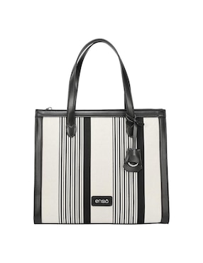 Bolsa Tote Enso Black & White Para Mujer