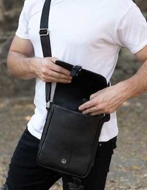 Bolsa messenger Hj Hinojosa de piel unisex