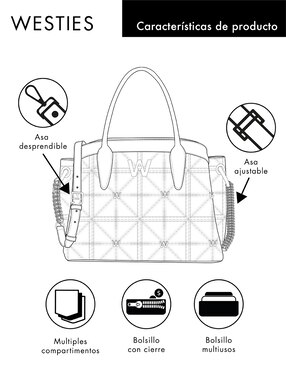 Bolsa satchel Westies Pallas para mujer