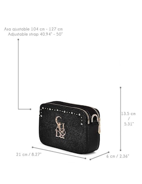 Bolsa crossbody Cuadra de piel para mujer