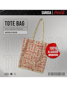 Bolsa tote Sarosa Coca Cola Coca-Cola unisex