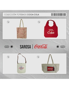 Bolsa tote Sarosa Coca Cola Coca-Cola unisex