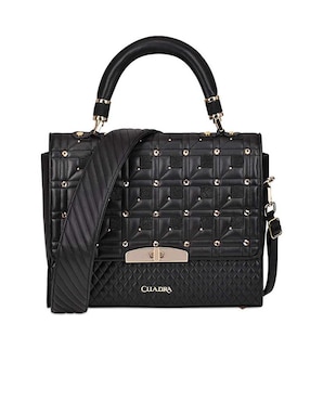 Bolsa satchel Cuadra de piel para mujer