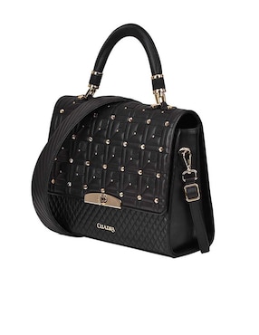 Bolsa satchel Cuadra de piel para mujer