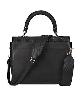 Bolsa satchel Cuadra de piel para mujer
