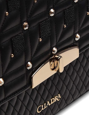 Bolsa satchel Cuadra de piel para mujer