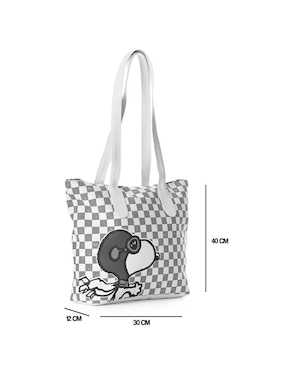 Bolsa tote Peanuts Racing Snoopy para mujer
