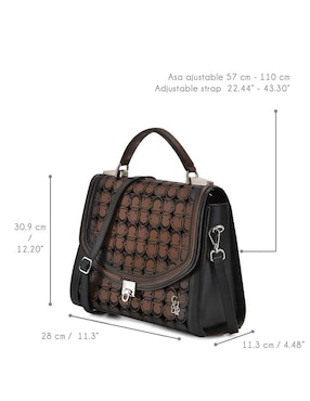 Bolsa satchel Cuadra para mujer