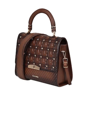 Bolsa flap Cuadra de piel para mujer