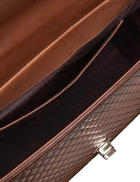 Bolsa flap Cuadra de piel para mujer
