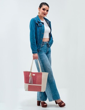 Bolsa tote Angelozano Victoria Grabada de piel para mujer
