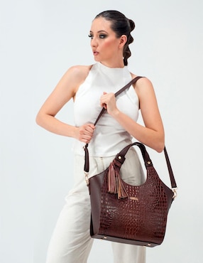 Bolsa tote Angelozano Elisa Cocodrilo de piel para mujer