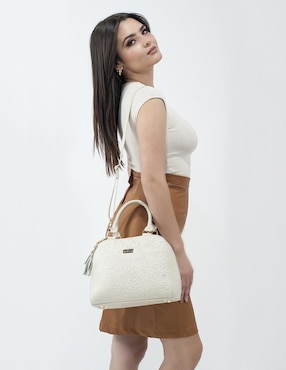 Bolsa satchel Angelozano Elsa de piel para mujer