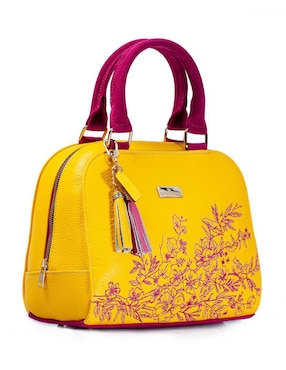 Bolsa satchel Angelozano Elsa de piel para mujer