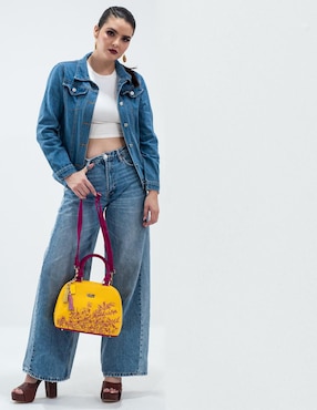 Bolsa satchel Angelozano Elsa de piel para mujer