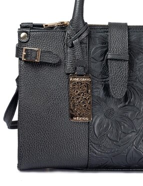 Bolsa satchel Angelozano Samantha de piel para mujer