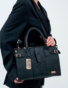 Bolsa satchel Angelozano Samantha de piel para mujer