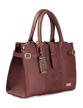 Bolsa satchel Angelozano Samantha de piel para mujer