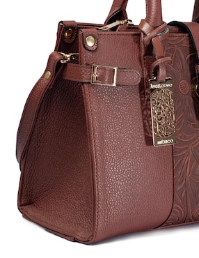 Bolsa satchel Angelozano Samantha de piel para mujer