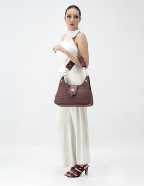 Bolsa satchel Angelozano Irma Cocodrilo de piel para mujer
