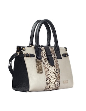 Bolsa satchel Angelozano Samantha Víbora de piel para mujer