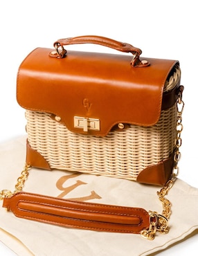 Bolsa satchel Guadalupe Vázquez Metropoli para mujer