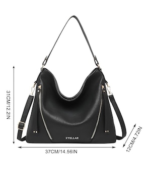 Bolsa shoulder Xtellar de cuero para mujer