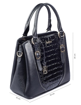Bolsa satchel Angelozano Lourdes de piel para mujer