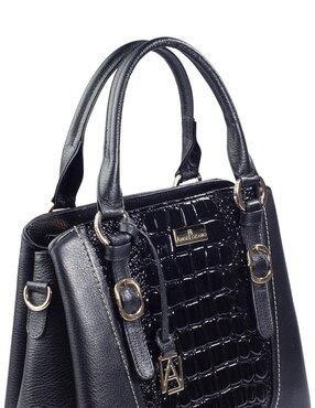Bolsa satchel Angelozano Lourdes de piel para mujer
