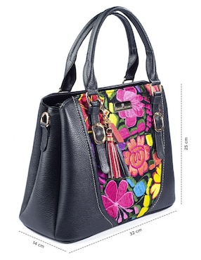 Bolsa satchel Angelozano Lourdes de piel para mujer