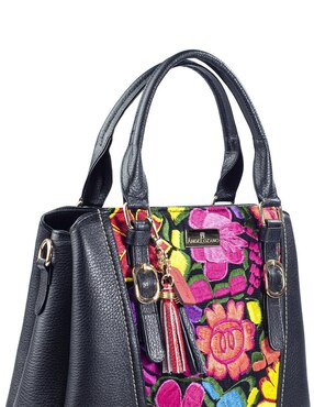 Bolsa satchel Angelozano Lourdes de piel para mujer