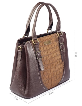 Bolsa satchel Angelozano Lourdes de piel para mujer