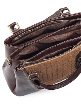 Bolsa satchel Angelozano Lourdes de piel para mujer