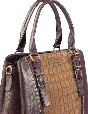 Bolsa satchel Angelozano Lourdes de piel para mujer