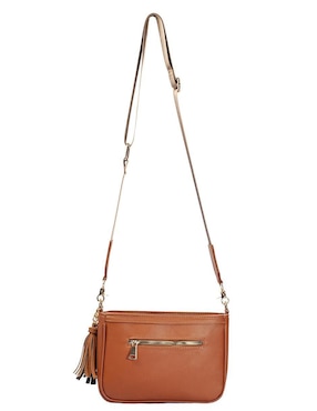 Bolsa crossbody Angelozano Eva Sintético Grabada Camel para mujer