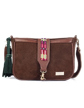 Bolsa crossbody Angelozano Eva Piel Gamuza Shedron de piel para mujer