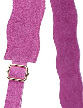 Bolsa crossbody Angelozano Eva Piel Gamuza Fucsia de piel para mujer