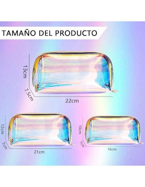 Set cosmetiquera Lab.g impermeable 3 piezas para mujer